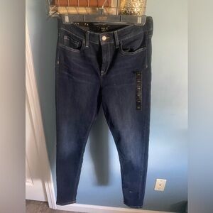 Banana Republic Women's Dark Blue Mid-Rise Skinny Jeans